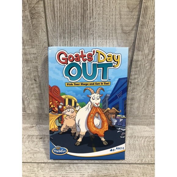 Goat's Day Out Board Game Pick Shape Eat It Too 8+ Think Fun 2022 New Sealed - Picture 1 of 5